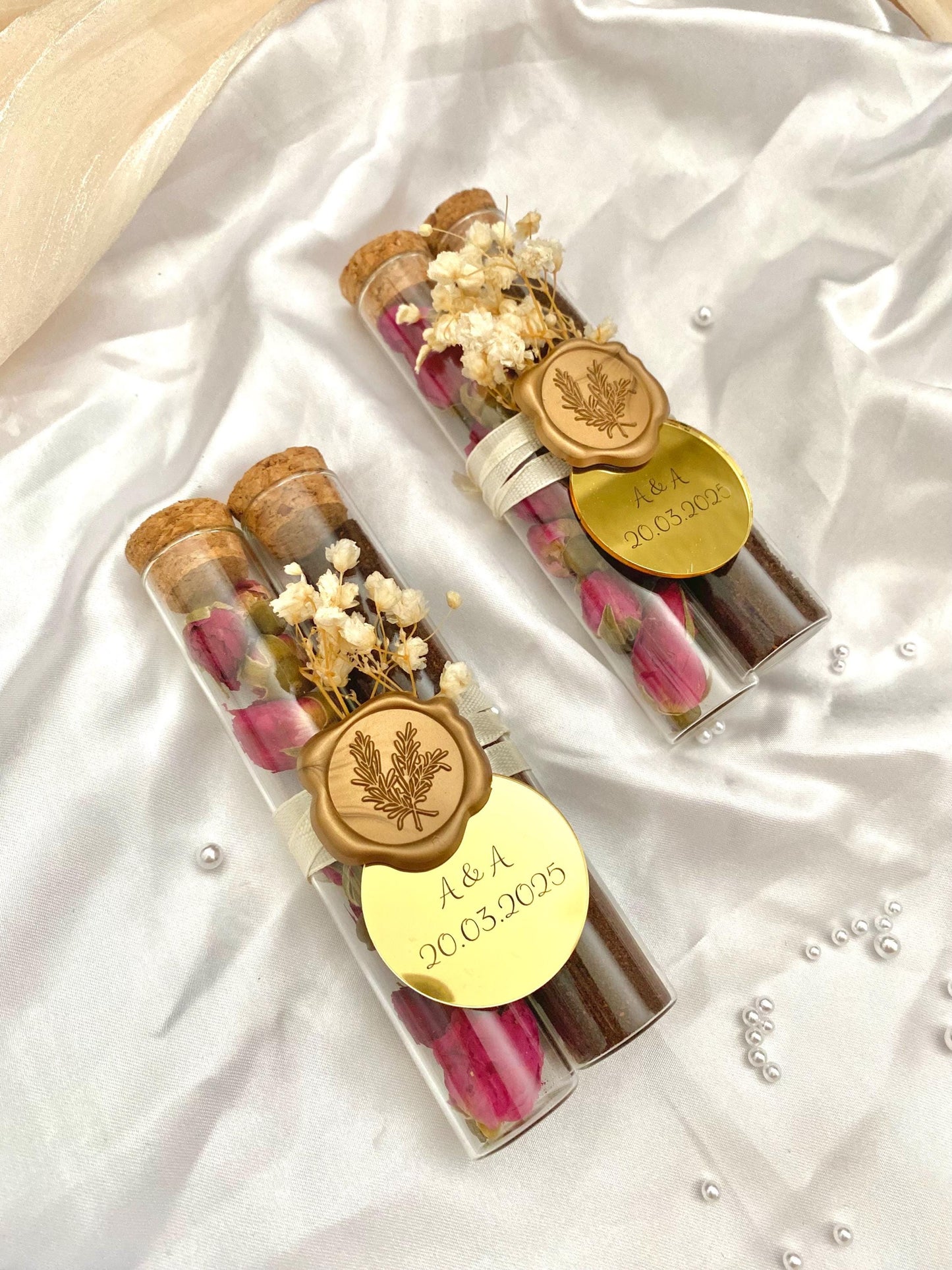 Fiole Personnalisée en Verre – Cadeau Invité Élégant - Lia Bloom