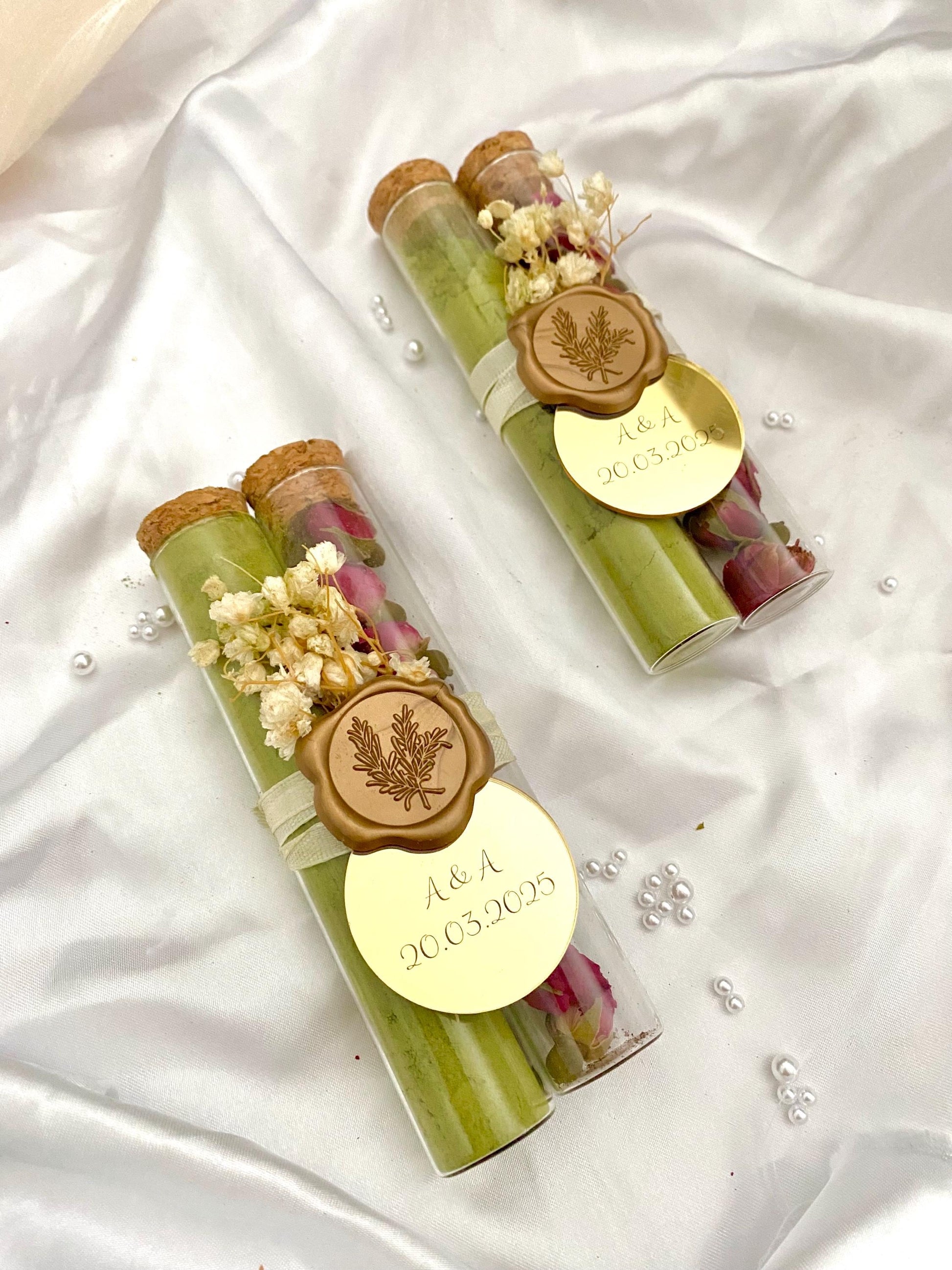 Fiole Personnalisée en Verre – Cadeau Invité Élégant - Lia Bloom