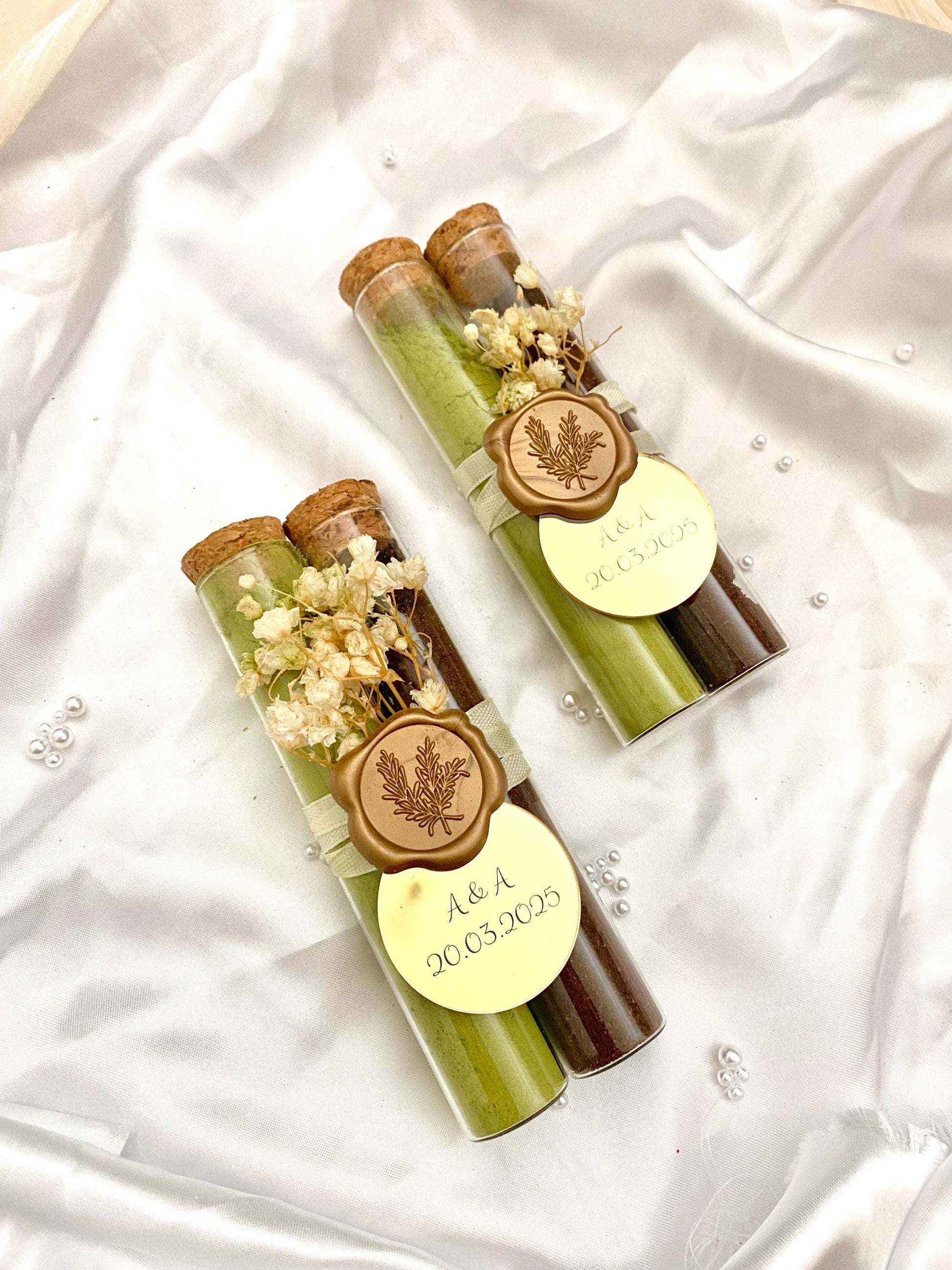 Fiole Personnalisée en Verre – Cadeau Invité Élégant - Lia Bloom