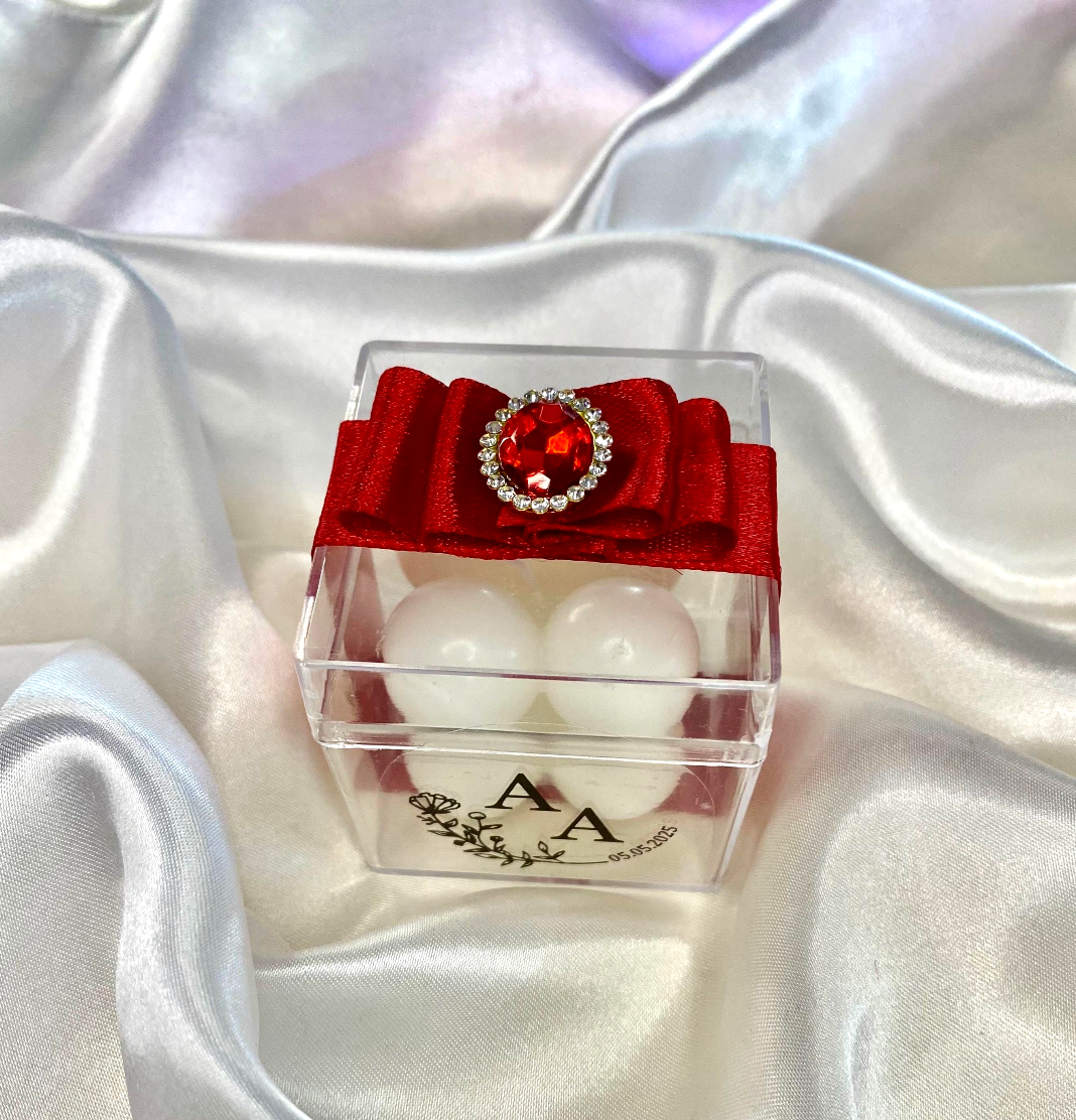 Bougie Cube Personnalisée – Diamant - Lia Bloom