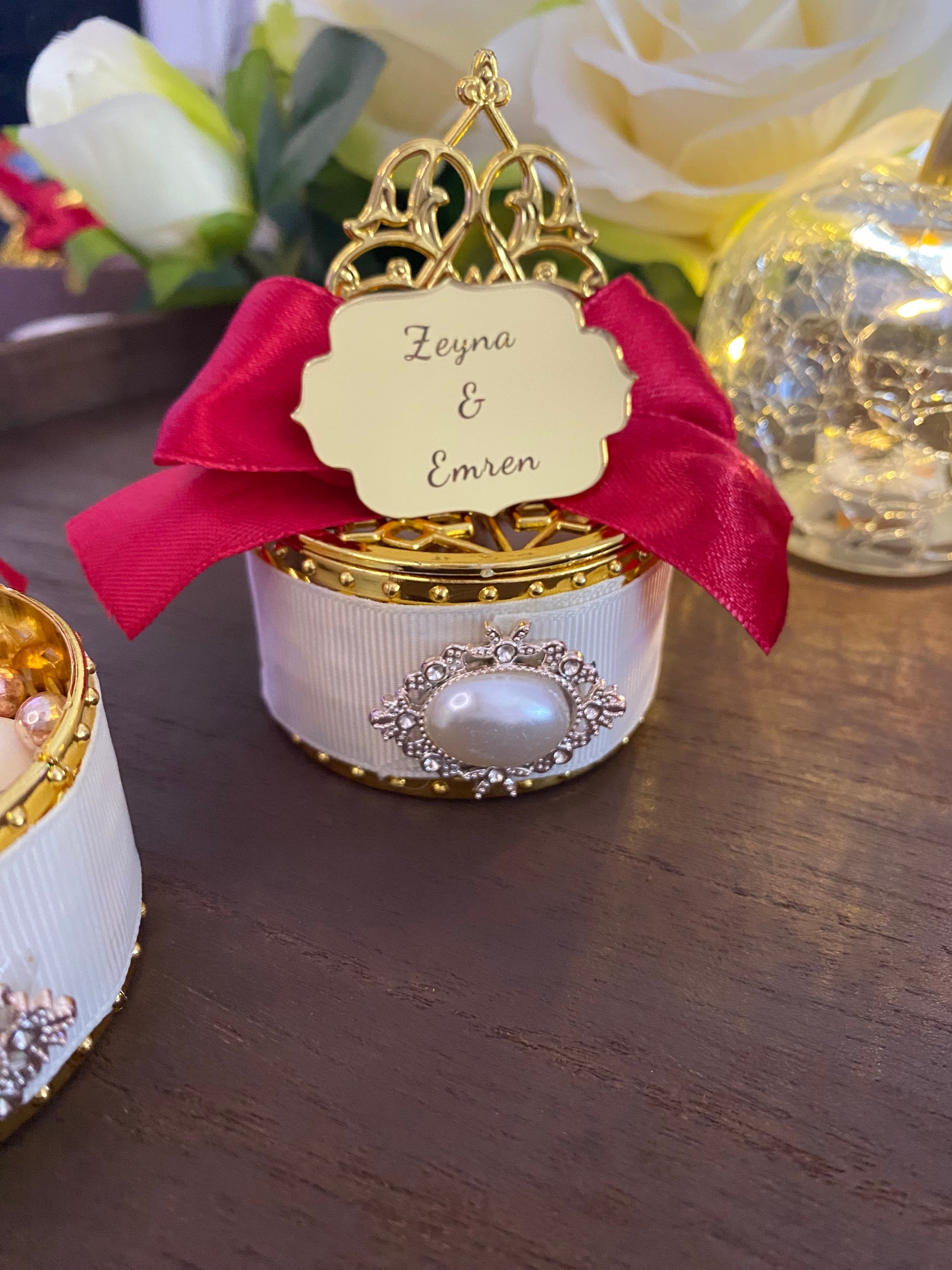 Boîte à Dragée Doré - Cadeau Invité - Lia Bloom