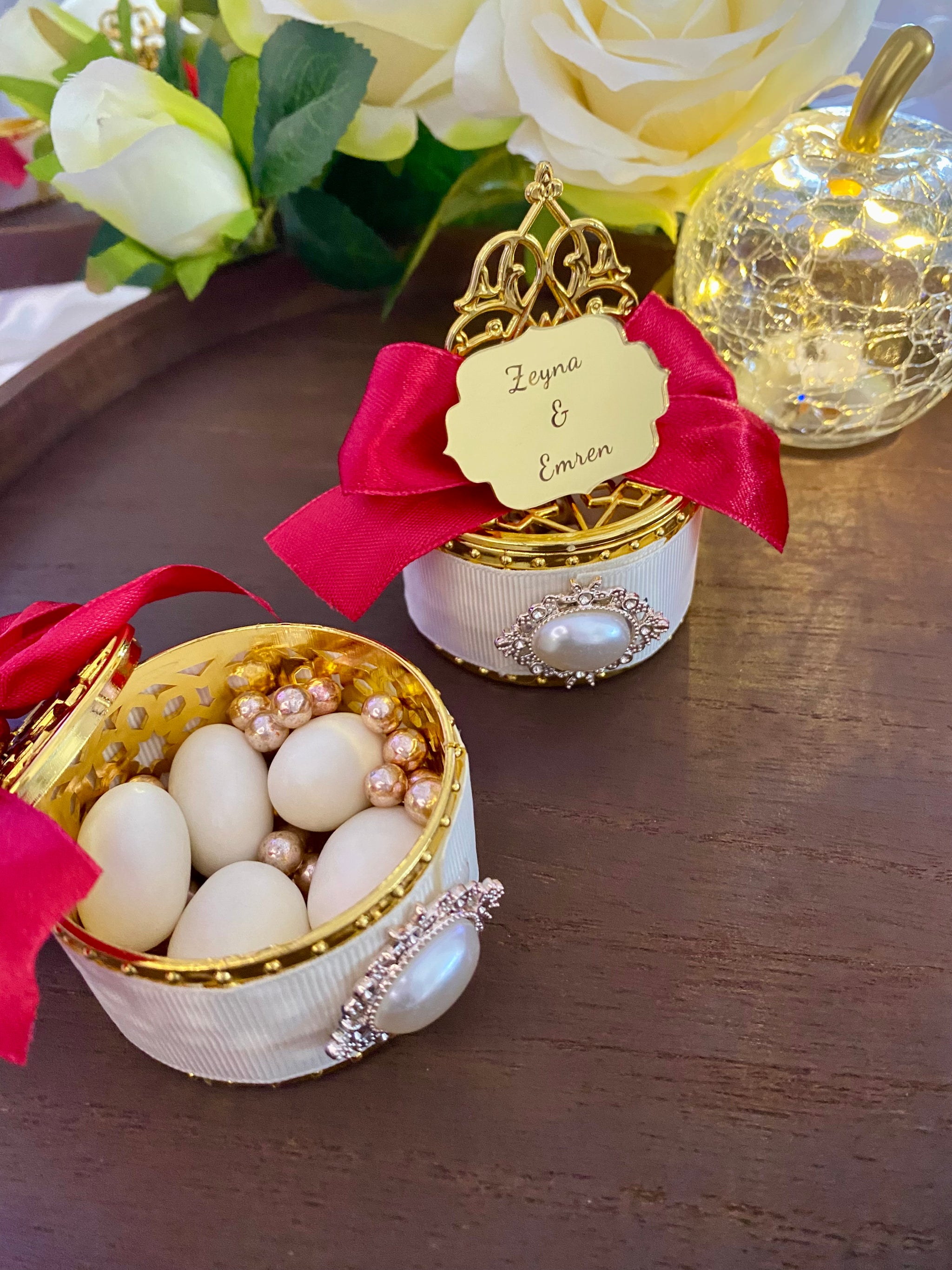 Boîte à Dragée Doré - Cadeau Invité - Lia Bloom