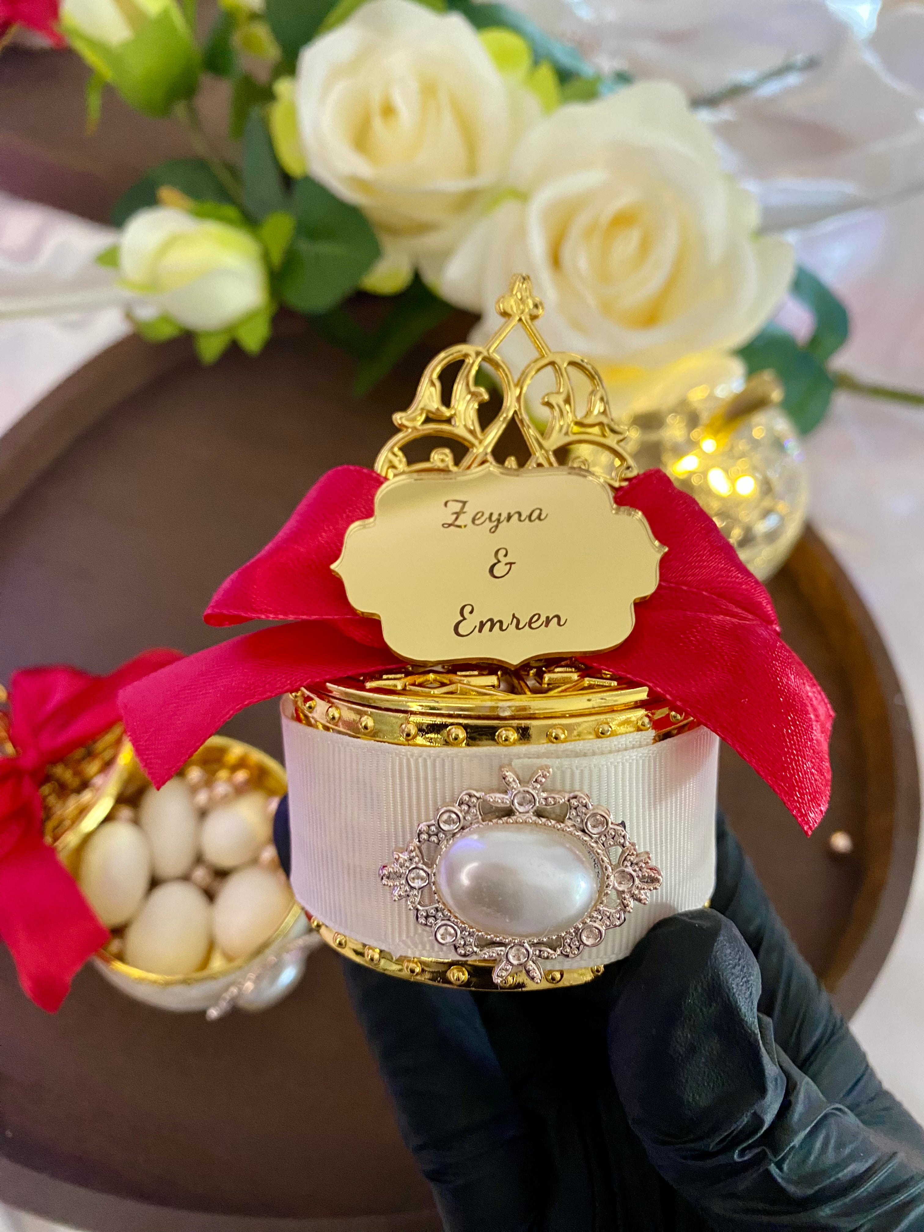 Boîte à Dragée Doré - Cadeau Invité - Lia Bloom