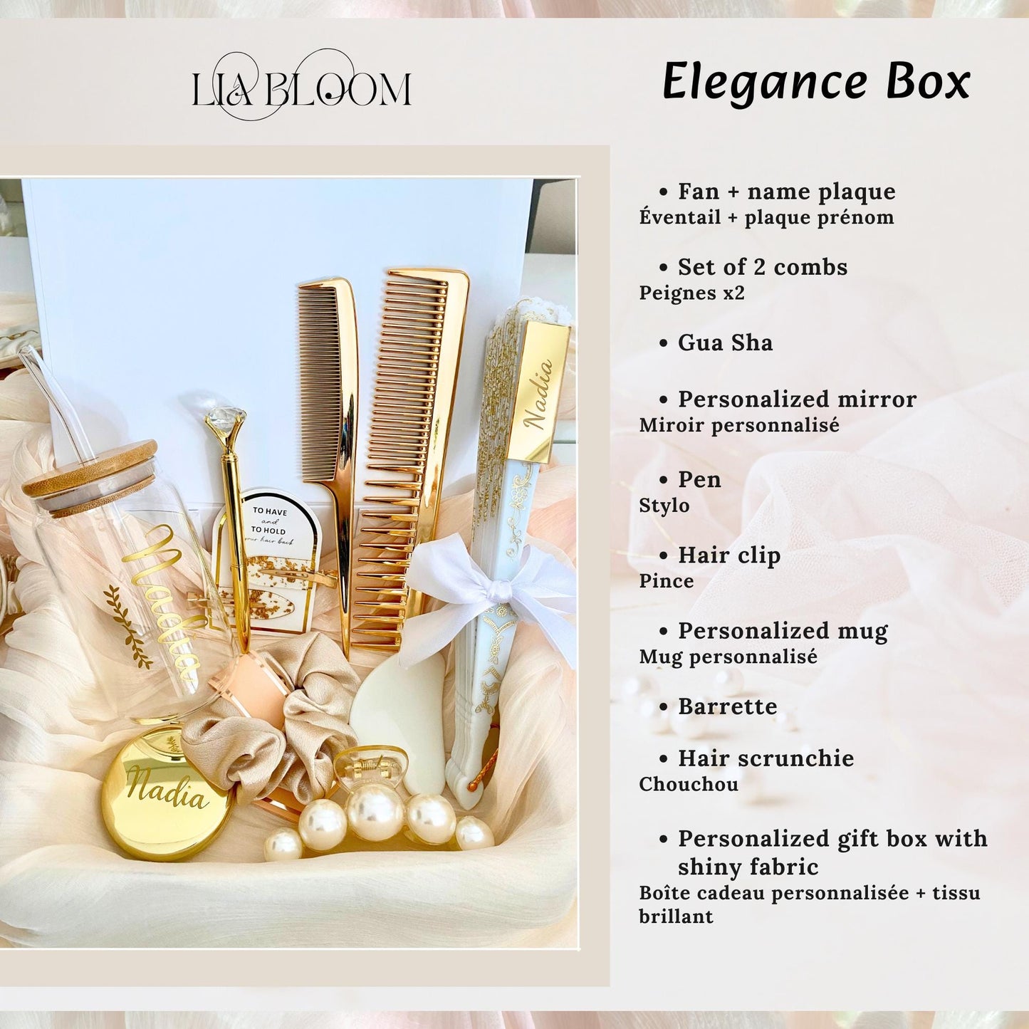 Coffret Cadeau Personnalisé – Mariage, EVJF, Fiançailles, Hlel - Lia Bloom