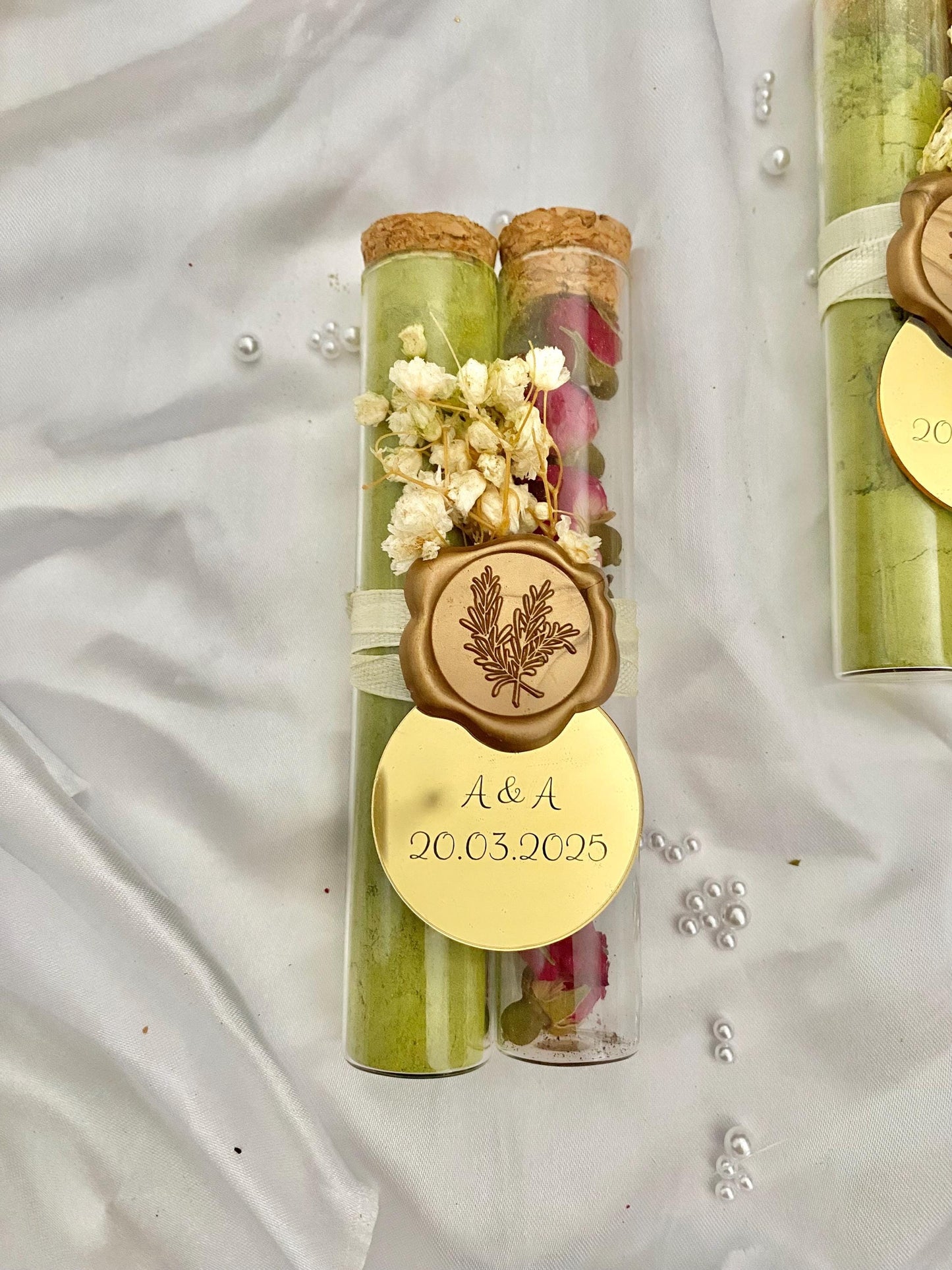 Fiole Personnalisée en Verre – Cadeau Invité Élégant - Lia Bloom