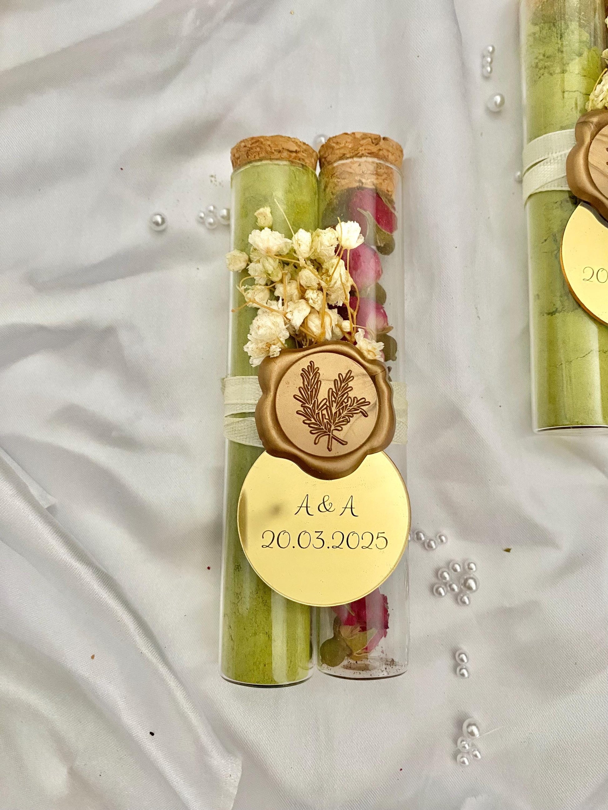 Fiole Personnalisée en Verre – Cadeau Invité Élégant - Lia Bloom